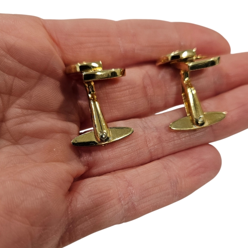 Christian Dior Vintage Gold Cufflinks - Picture 4 of 7
